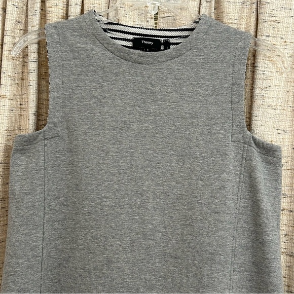 Theory Cotton Terry Reversible Sleeveless Tent Dress - Picture 2 of 9